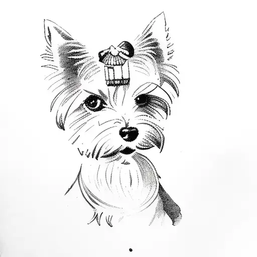 a yorkshire terrier tattoo design idea