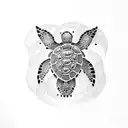 Sea Turtle Tribal  tattoo design idea