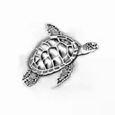 Sea Turtle Tribal  tattoo design idea