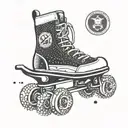 skate, beer, gym tattoo design idea