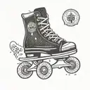 skate, beer, gym tattoo design idea
