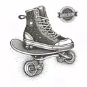 skate, beer, gym tattoo design idea