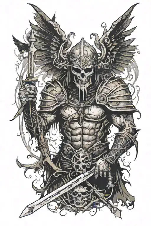 Warrior Protector tattoo design idea
