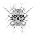 terrifying cosmic being that represents motion and multiplicity, no skull involved. tattoo design idea