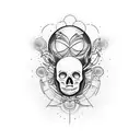 terrifying cosmic being that represents motion and multiplicity, no skull involved. tattoo design idea