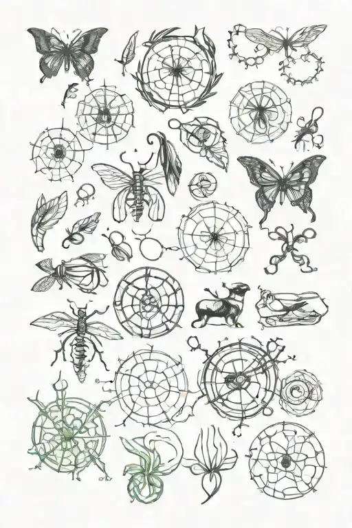 biological symbols tattoo design idea