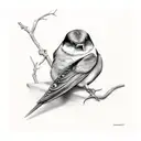 undead barn swallow tattoo design idea