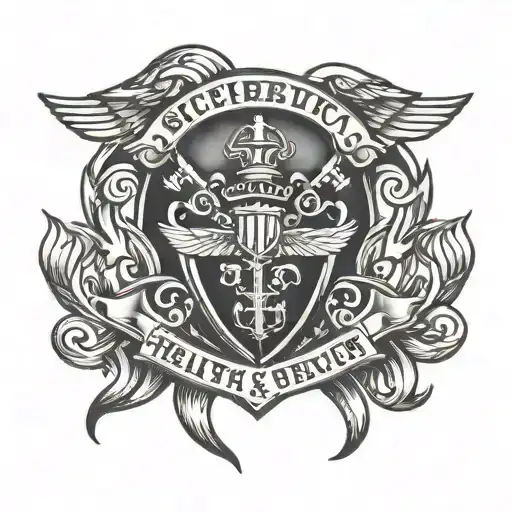 Security and Health service logo  tattoo design idea