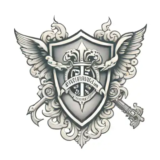 Protection and Health service logo  tattoo design idea