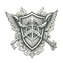 Protection and Health service logo  tattoo design idea