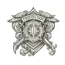 Protection and Health service logo  tattoo design idea