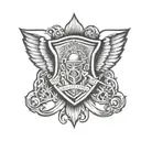 Protection and Health service logo  tattoo design idea