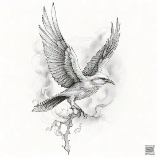 eminem mockingbird tattoo design idea