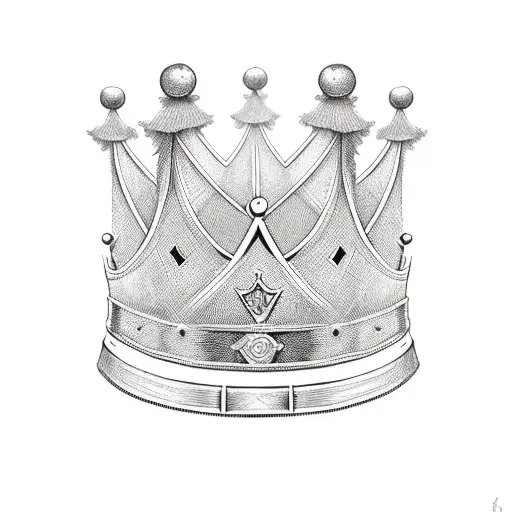 King's Crown J tattoo design idea