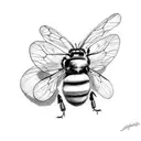 bumblebee J tattoo design idea