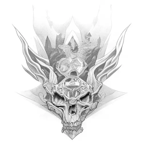coffin tattoo design idea