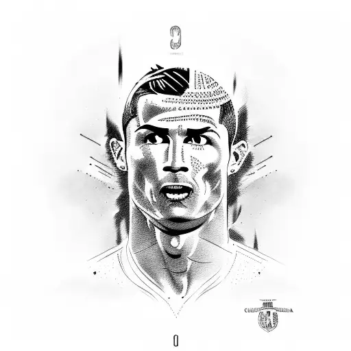 Cristiano Ronaldo con el nombre Triana tatuado en la mano tattoo design idea