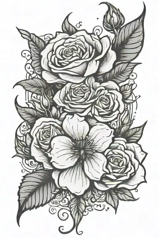 InVINcible with roses and Philippians 4:13: “I can do all things through Christ which strengtheneth me.”  tattoo design idea