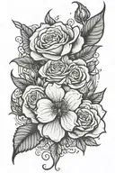 InVINcible with roses and Philippians 4:13: “I can do all things through Christ which strengtheneth me.”  tattoo design idea
