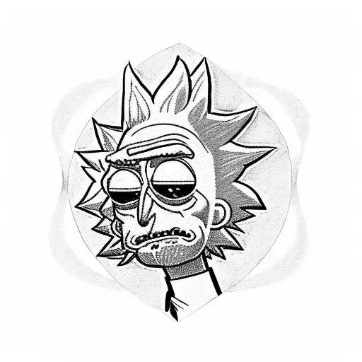 rick and morty tattoo design idea