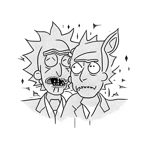 rick and morty tattoo design idea