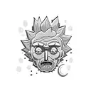 rick and morty tattoo design idea