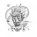 rick and morty tattoo design idea