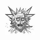 rick and morty tattoo design idea