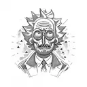 rick and morty tattoo design idea