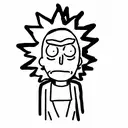 rick and morty tattoo design idea