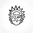 rick and morty tattoo design idea