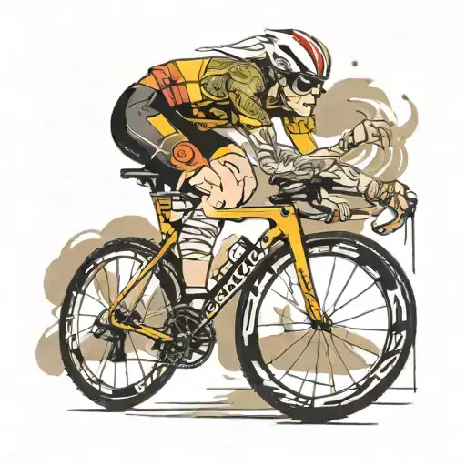 triathlon race tattoo design idea