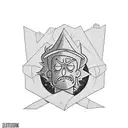 A tattoo design combining elements from Rick and Morty and the Lord of the Rings tattoo design idea