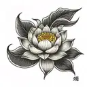 lotus flower with a turbo from a car with color tattoo tattoo design idea