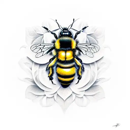 Bumble bee tattoo design idea