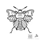 Bumble bee tattoo design idea