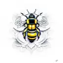 Bumble bee tattoo design idea