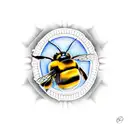 Bumble bee tattoo design idea