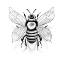 Bumble bee tattoo design idea