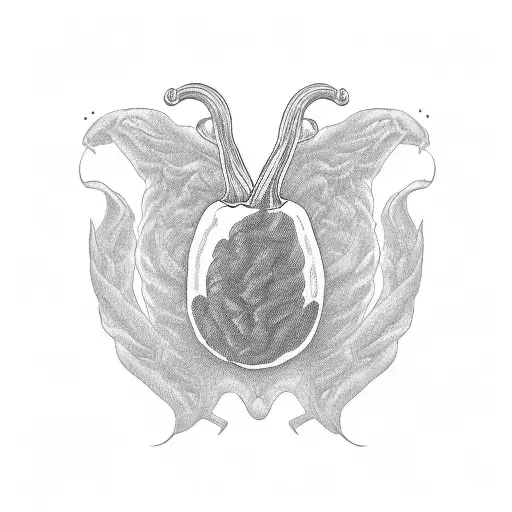 a red chilli pepper in the shape of country of Chile   tattoo design idea