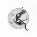 a red chilli pepper in the shape of country of Chile   tattoo design idea