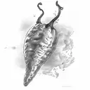 a red chilli pepper in the shape of country of Chile   tattoo design idea