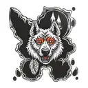 3 Spiritual Alpha wolf paw prints tattoo design idea