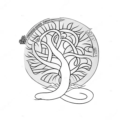 on my left chest the words that say "Lekhem l'bnai elaha" and above it a little tree with a snake and an apple  tattoo design idea