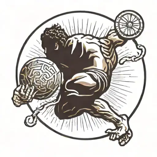 sisyphus tattoo design idea