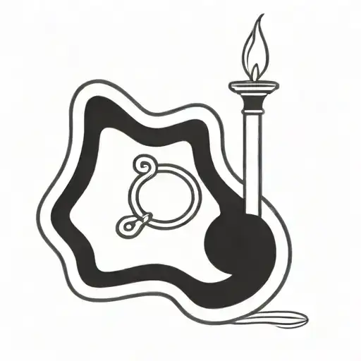 chart candlestick with infinity symbol tattoo design idea
