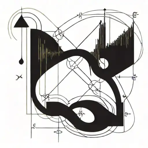 Infinity Symbol with stock chart candlestick tattoo design idea