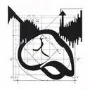 Infinity Symbol with stock chart candlestick tattoo design idea