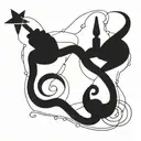 Infinity Symbol with stock chart candlestick tattoo design idea