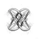 dna double helix intertwined in human heart  tattoo design idea